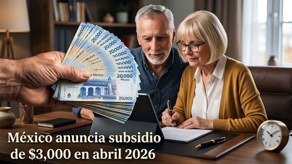 México anuncia subsidio de $3,000 en abril 2026 requisitos proceso de inscripción y calendario de pagos