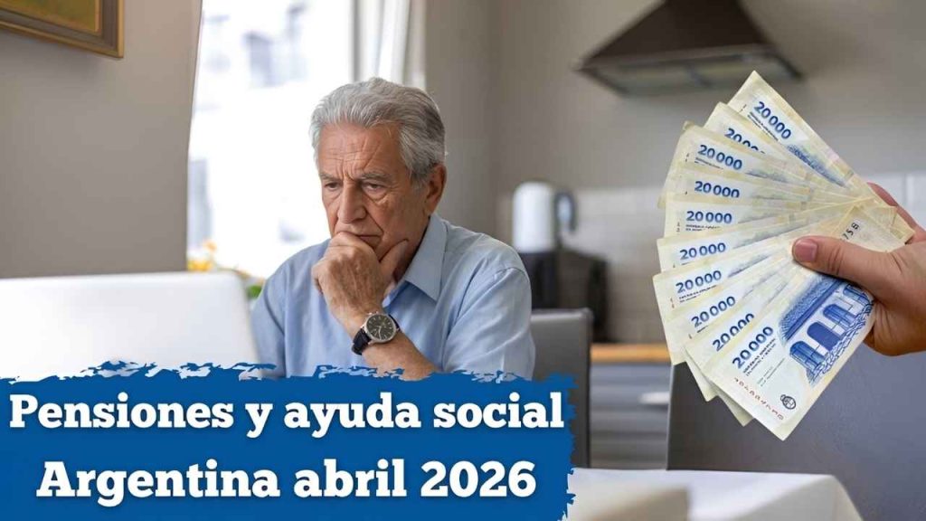 Pensiones y ayuda social Argentina abril 2026 montos y fechas confirmadas de cobro