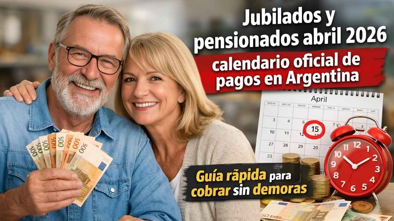 Jubilados y pensionados abril 2026 calendario oficial de pagos en Argentina