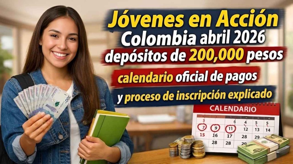 Jóvenes en Acción Colombia abril 2026 depósitos de 200,000 pesos calendario oficial de pagos y proceso de inscripción explicado
