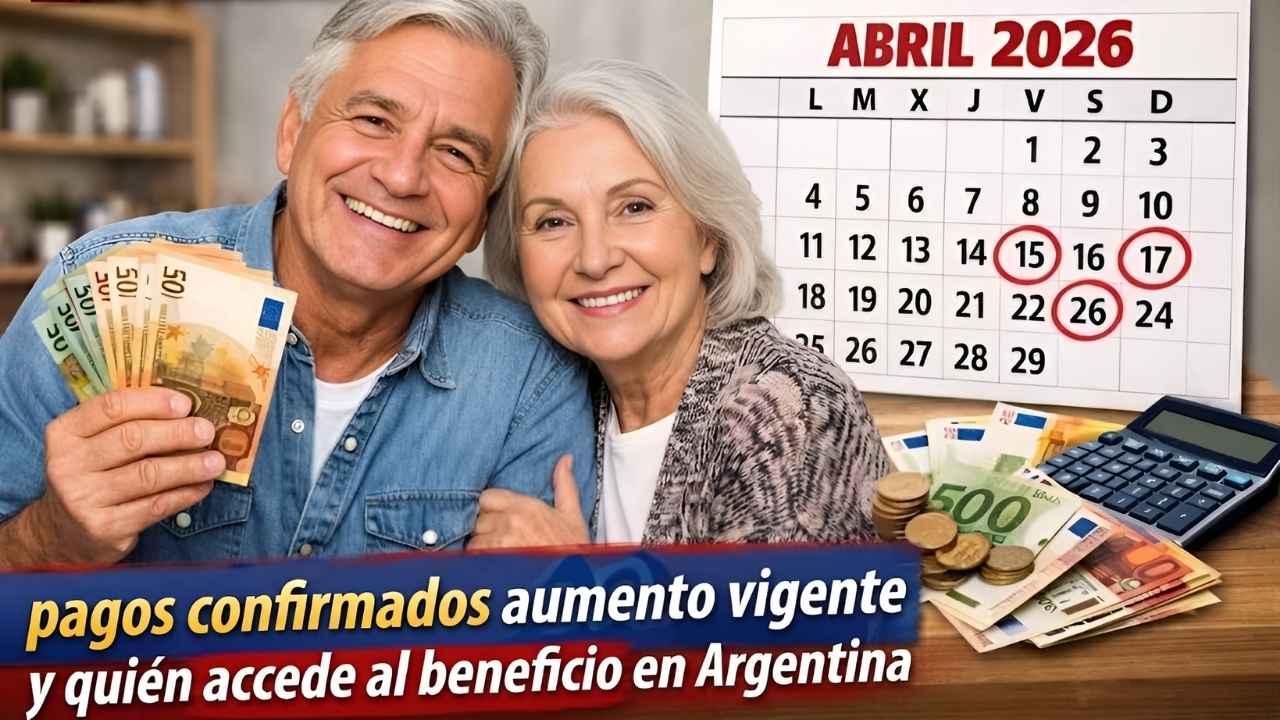 Calendario jubilación mínima abril 2026 pagos confirmados aumento vigente y quién accede al beneficio en Argentina
