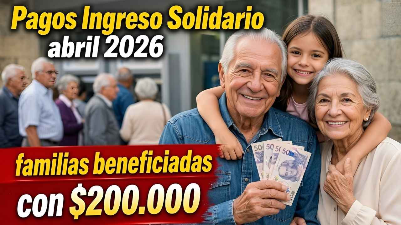 Pagos Ingreso Solidario abril 2026 familias beneficiadas con $200.000 y giros oficiales del Gobierno