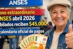 Bono extraordinario ANSES abril 2026 jubilados reciben $45,000 y calendario oficial de pagos